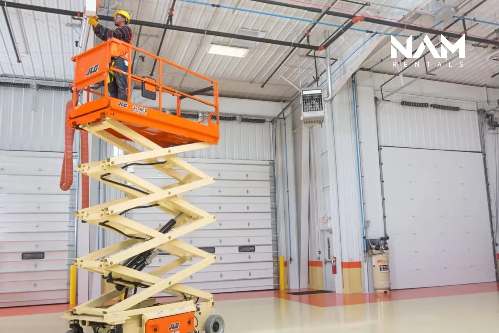 Wind slopes uneven ground scissor lift safety
