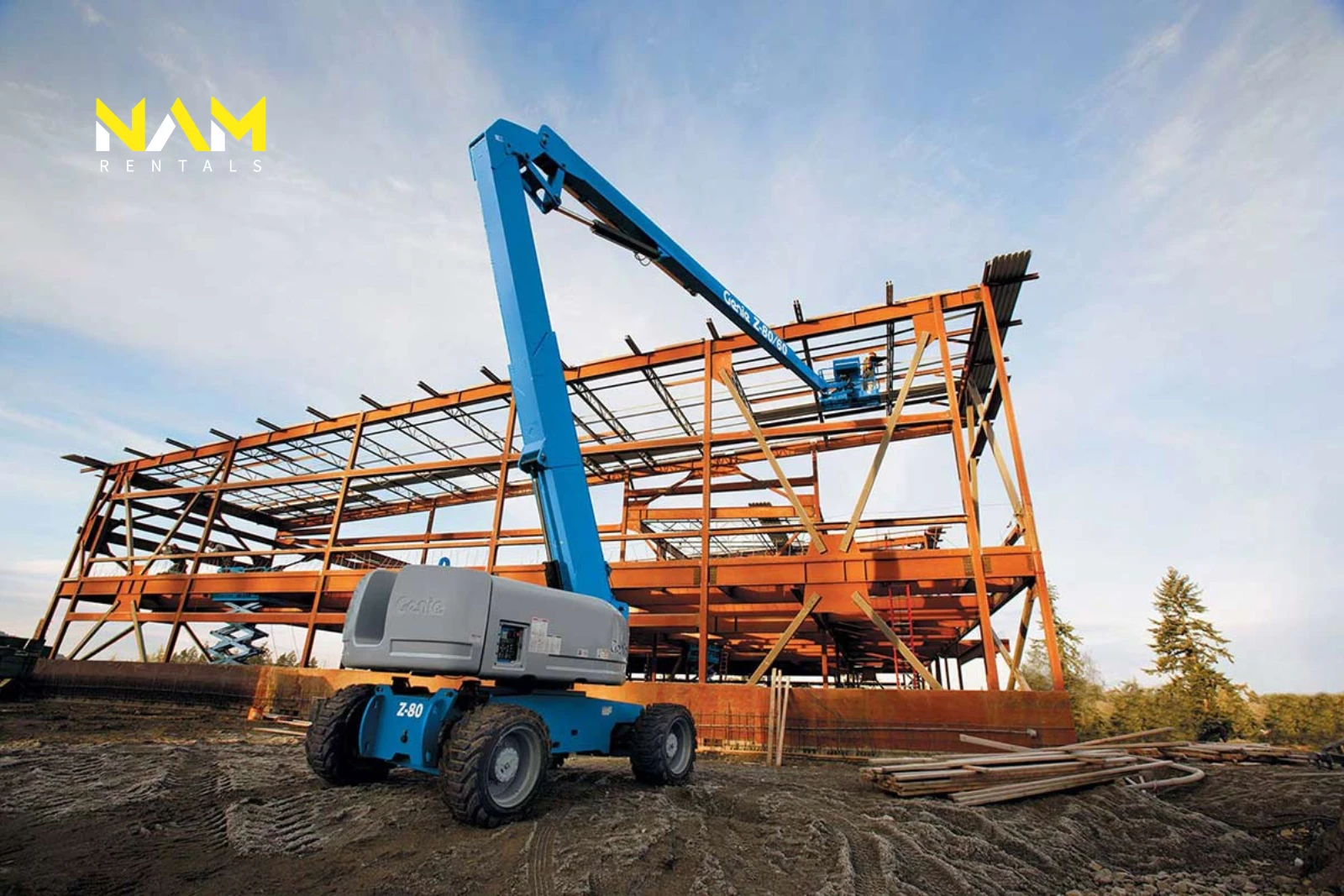 Boom lift emergency lowering rescue plan