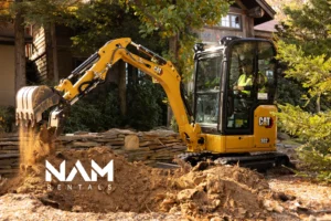 mini excavator dig depth