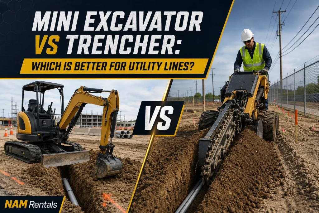 Mini Excavator vs Trencher