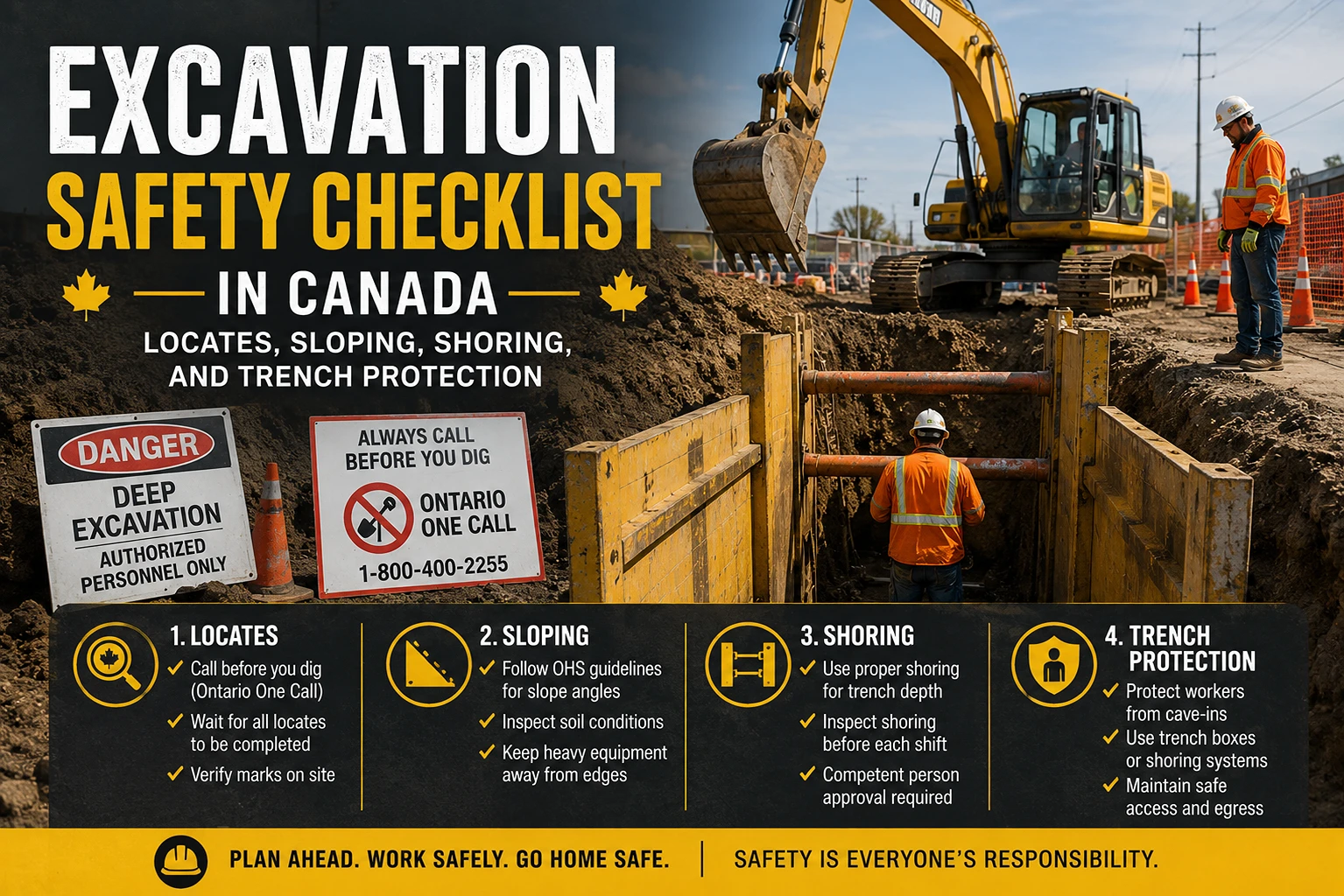 Excavation Safety Checklist in Canada