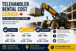 telehandler rental cost Canada