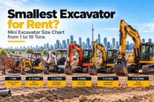 smallest excavator for rent